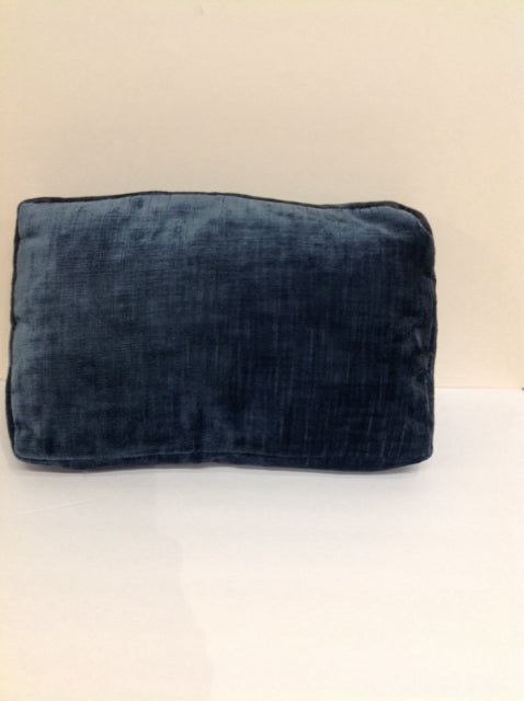 Blue Chenille Lumbar Pillow