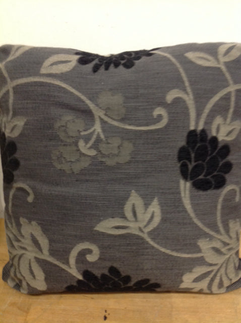 Pillow- 18" Grey Floral