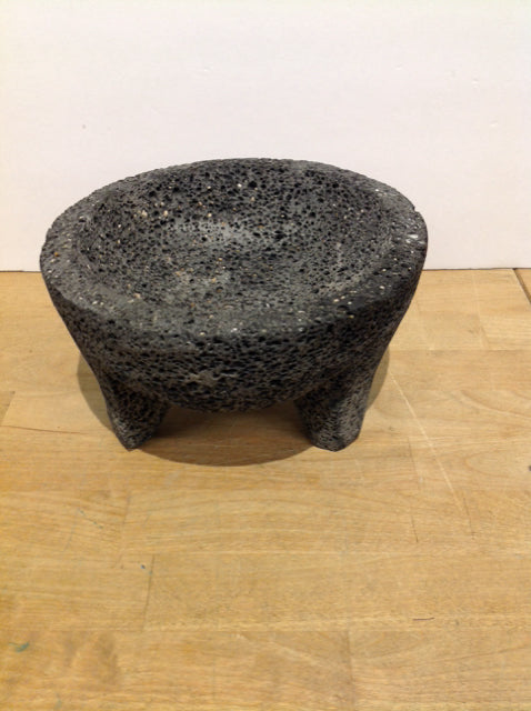 8" Footed Stone Bowl