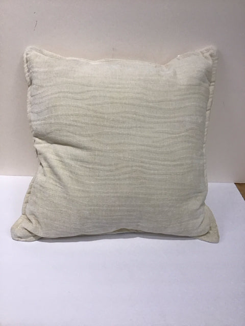 White Velour Pillow w/Waves