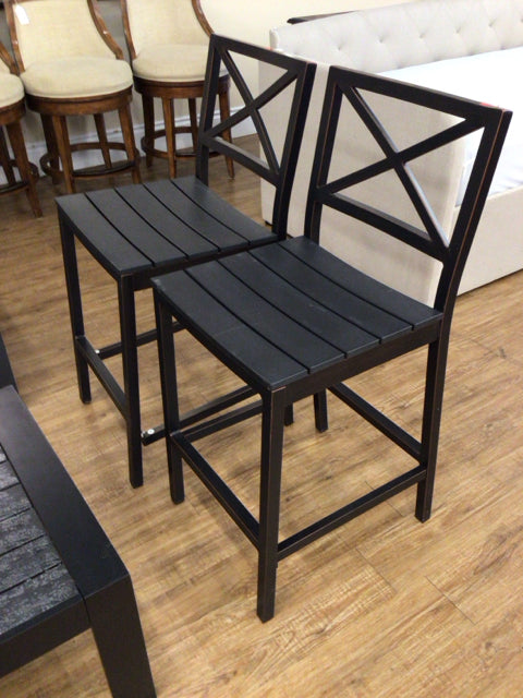 Pair Of Outdoor Metal Bar Stools