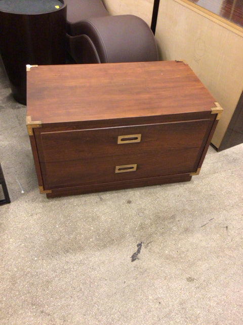 Two Drawer Wood Chest