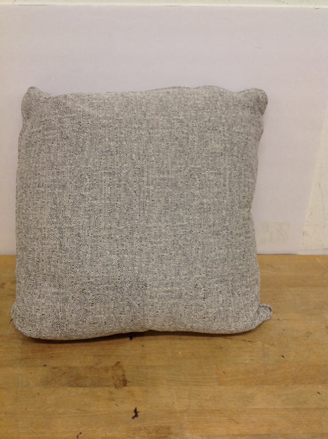 Square Grey/White Texture Upholstered Pillow