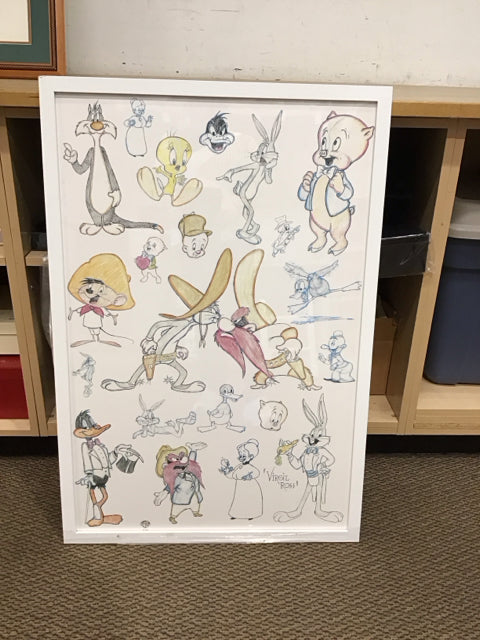 25x38 Framed "Bugs & Friends" Virgil Ross S/N