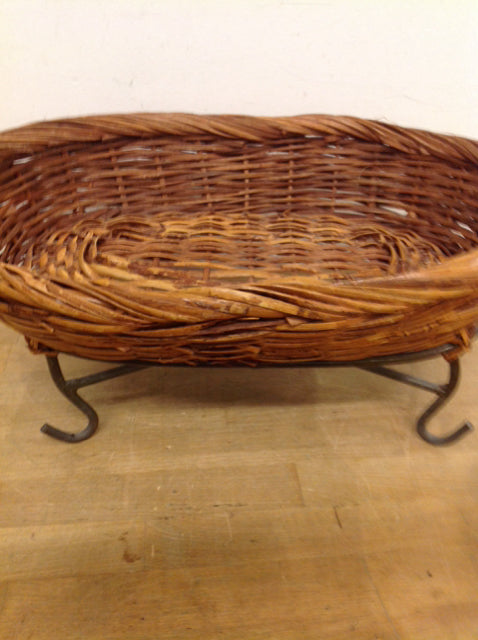 Bowl- 17" Wicker On Stand