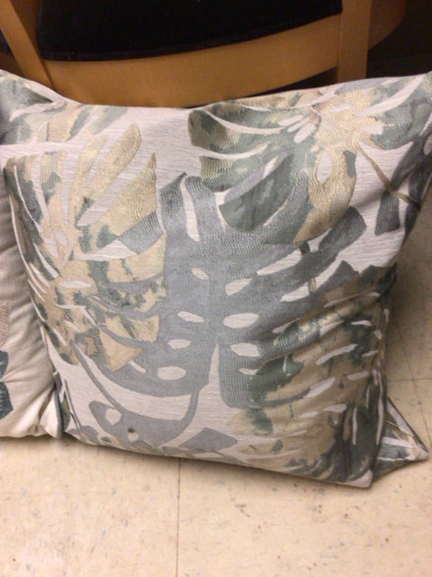 Palm Floral Pattern Fabric Pillow