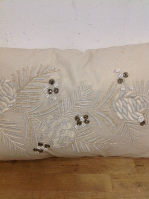 Pillow- 18" Tan Leaf Print