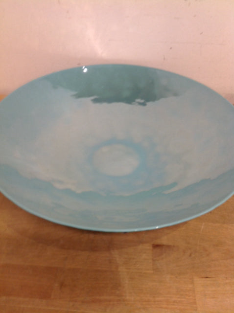 Bowl- 16" Blue Glass