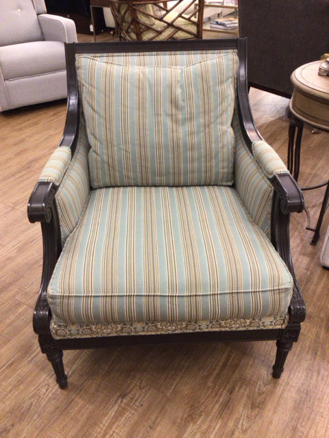 Ethan Allen Custom Wood & Fabric ArmChair