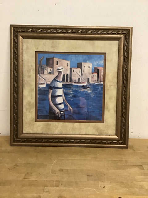 27x28 Framed "Rendezvous" Didier Lorenco Print
