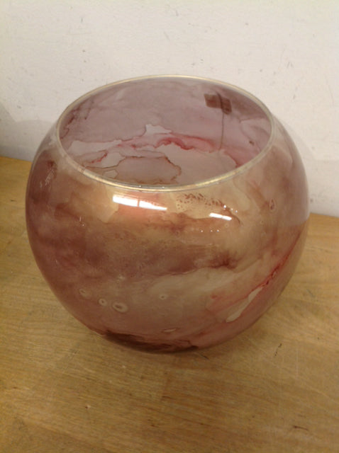 Vase- 7" Italy Mauve Art Glass