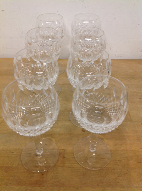 Set Of 8 Waterford Colleen Balloon Wine Glases