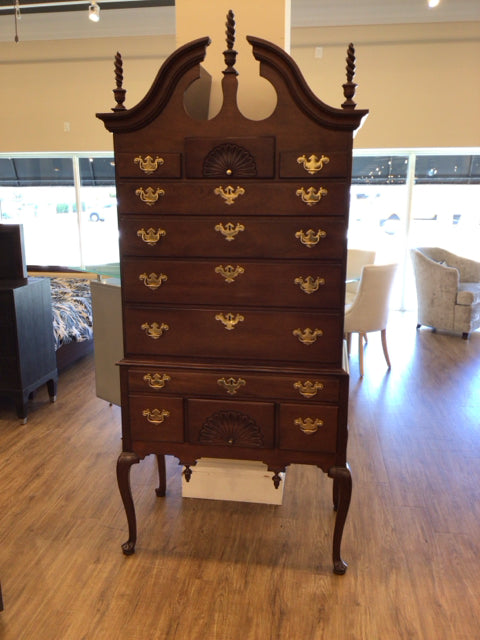 High Boy Two PC Wood Dresser