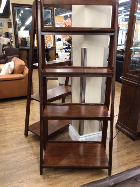AS-IS Ethan Allen Mid Century Cherry Wood Ladder Shelving(Knicks)