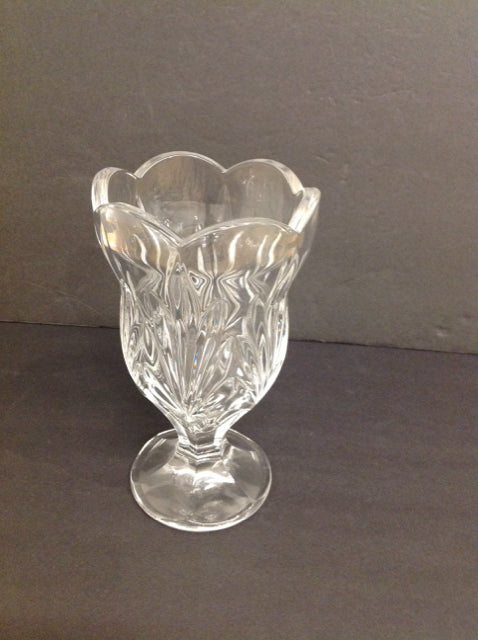 8" Cut Glass Vase