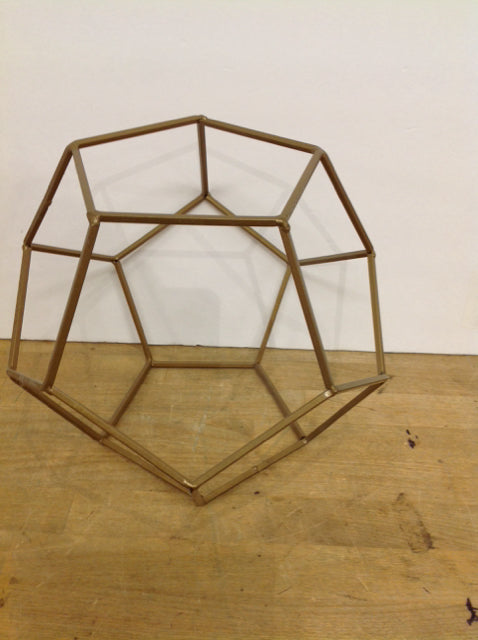 10" Gold Metal Geometric Table Decor