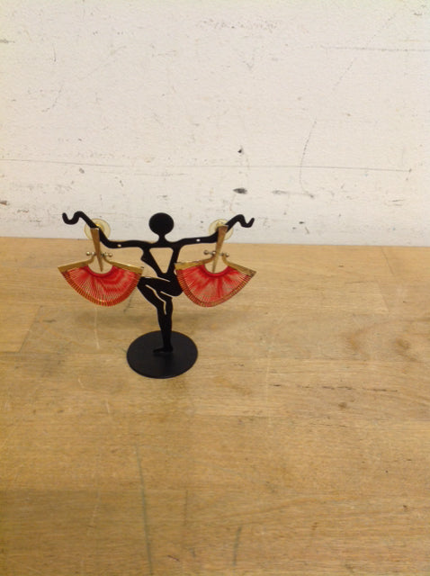 Red Fan Earrings