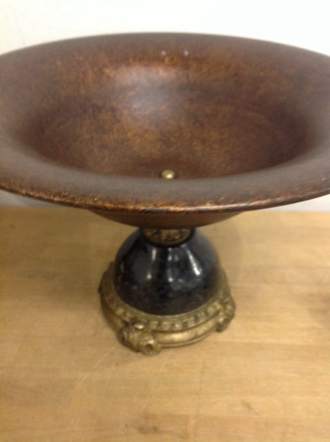 14" Footed Stone Bronze Bowl