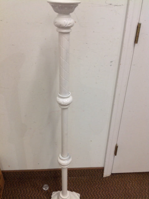 Candle Holder- 46" White Metal Floor