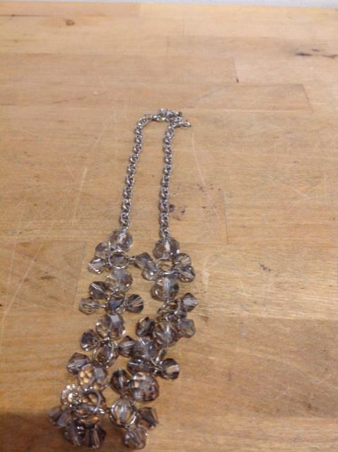 Necklace- Silver Glass Beads