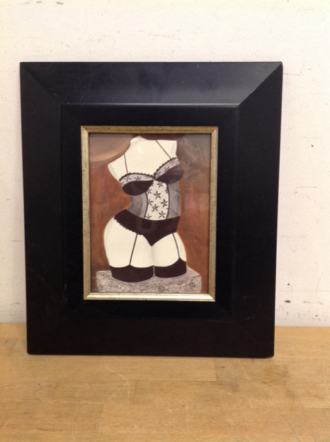 13x15 Black Framed Woman's Bodice