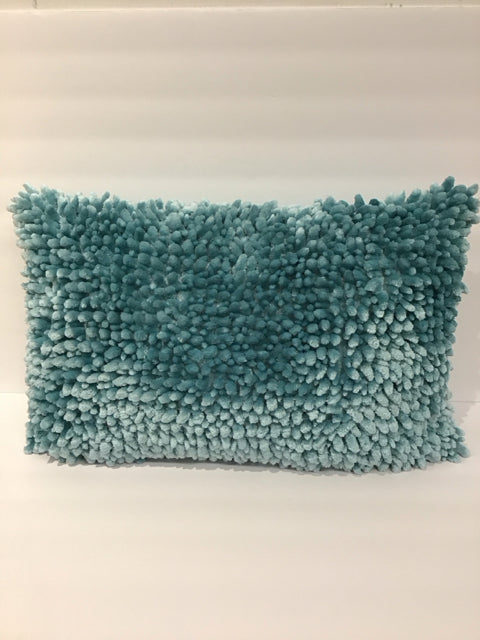 Shaggy Chenille Teal Pillow