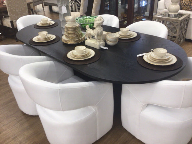 88" RTG Kendall Black Oval Dining Table