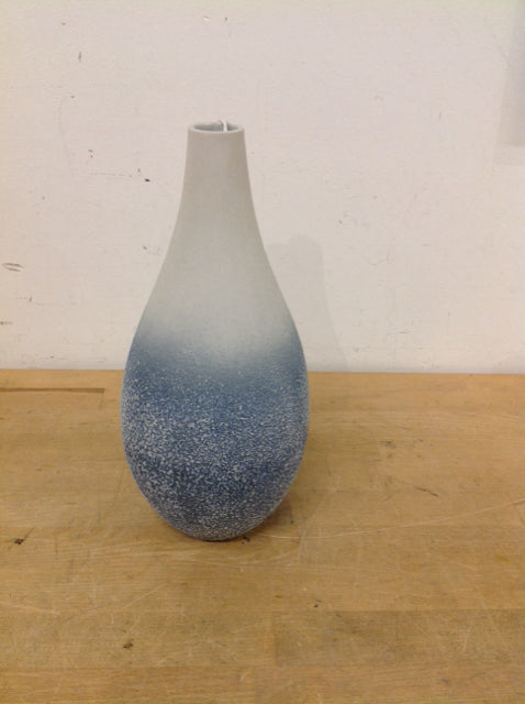 12" Gray/Blue Ombre Vase