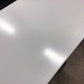 AS-IS 60" Uiversal Furniture White Silver Base Console Table