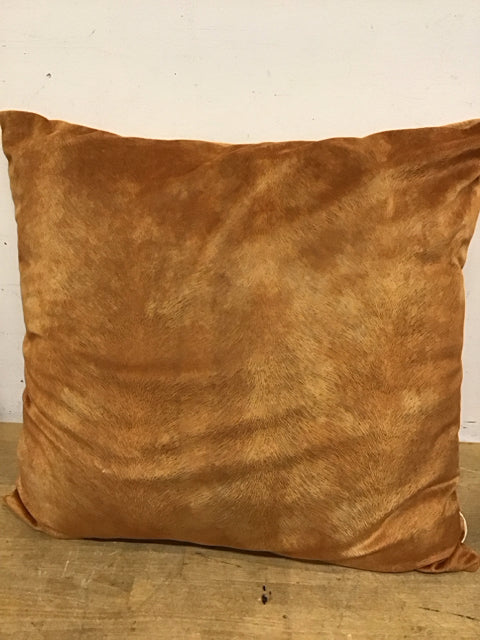22" Rust Hide Look Pillow