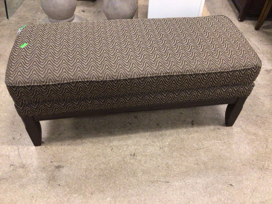 Brown Pattern Fabric Bench