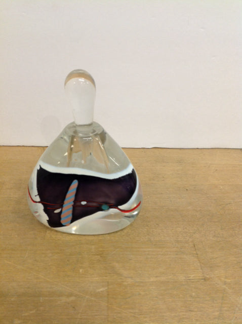 5" Art Deco Glass Perfume Bottle