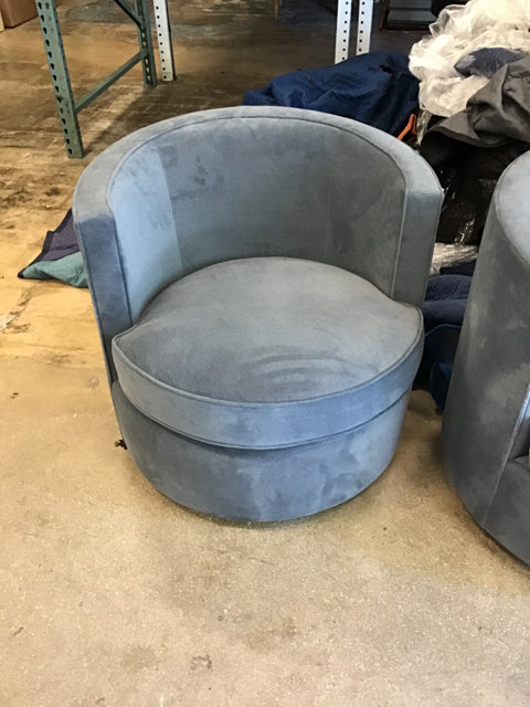 Bernhardt Grey Fabric Swivel Chair