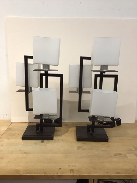 Pair 24" Possini Euro Design Table Lamps AS-IS