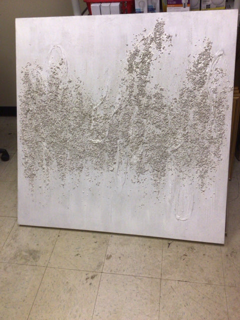 47 1/8" X 47 1/4" City Furniture Ivory Abstract Print On Canvas