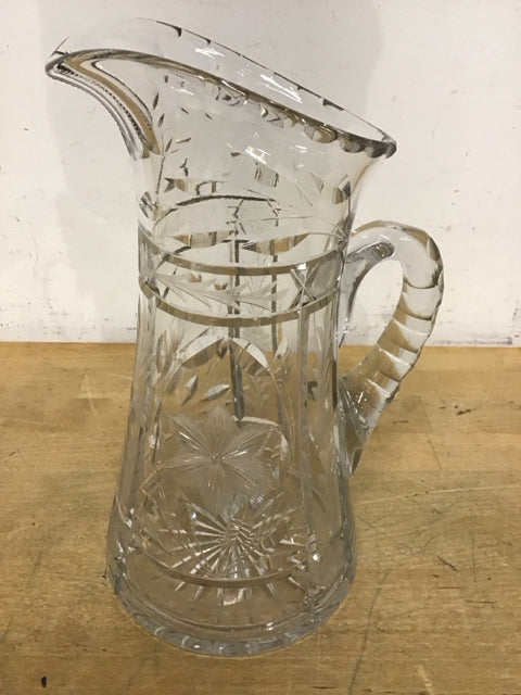11" Cut Glass Pitcher