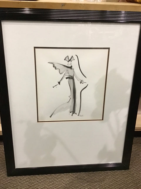 29"x35" Lady Art By Rafael Vasquez