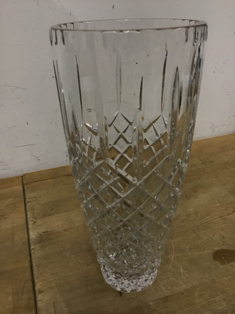 12" Clear Cut Crystal Vase