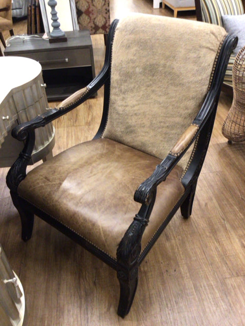 Taylor B Fine Design Leather/Hide Arm Chair