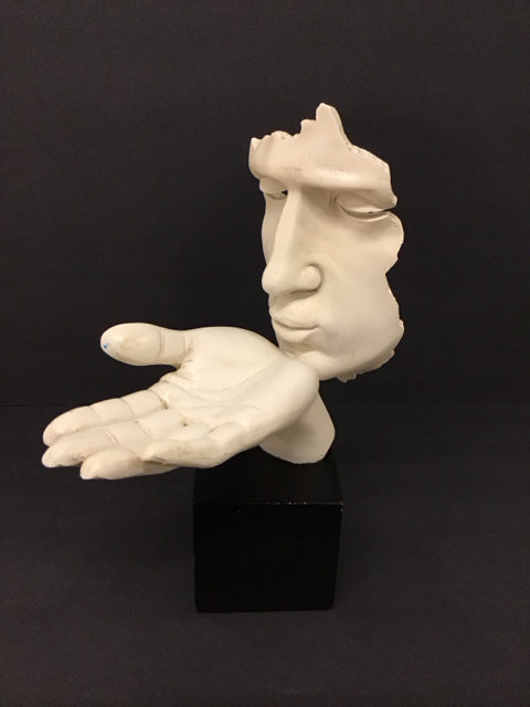 10" White Resin "Blowing a Kiss" Sculpture