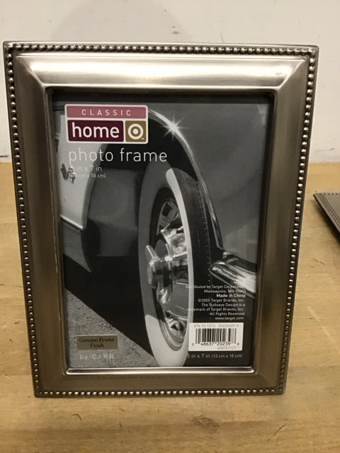 5"x7"Pewter Beaded Trim Photo Frame