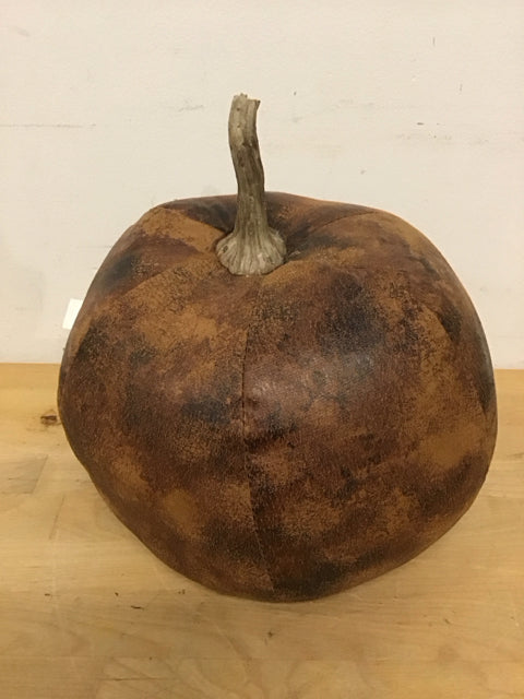 Leather Look Pumkin Pillow