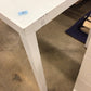 AS-IS Cattelan Italia White Glass Top Desk(Black Marks On Side)