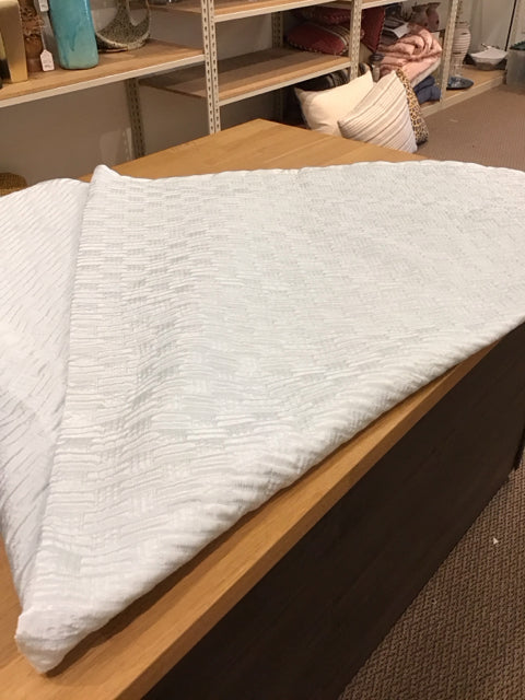 QUEEN Aqua Blue Quilted Coverlet