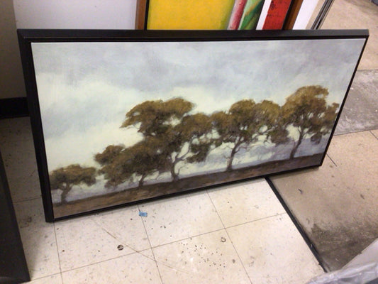 50 1/4" X 26 1/4" Framed Kim Coulter (Oaks In Mist II) Print On Canvas W/C.O.A