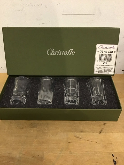 Set Of 4 Christofle Shot Glass Gift Set