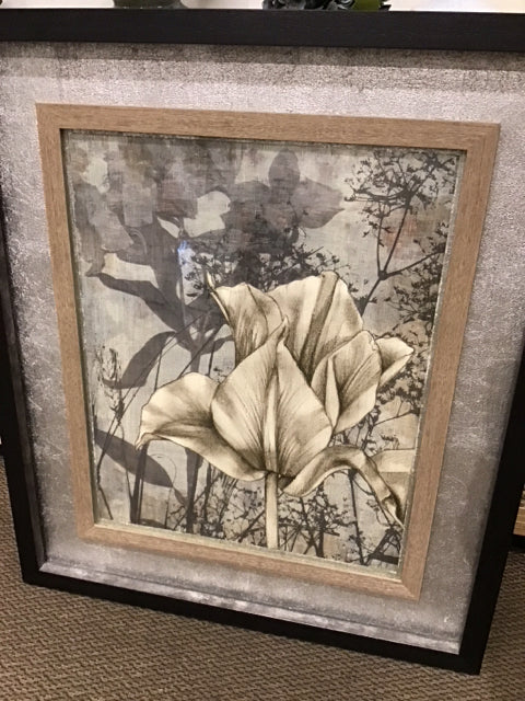 44"x 38" Floral Framed Art