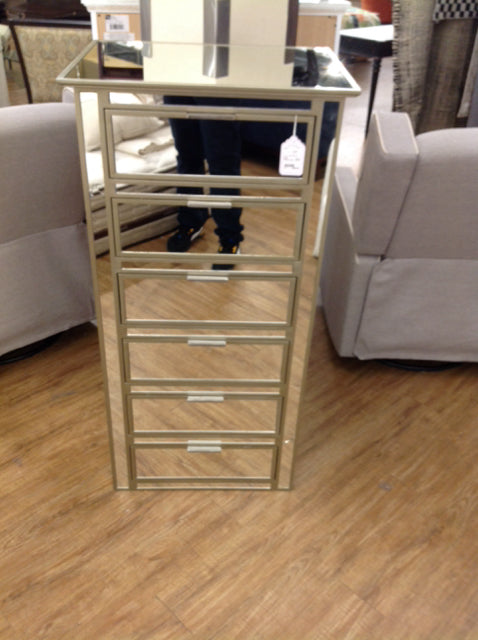 AS-I6  6 Drawer Mirrored Chest