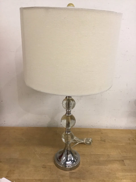 26" Stacked Glass Sphere W/Silver Base