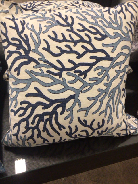 White Coral Pattern Pillow